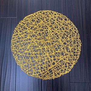 Gold Metallic Woven Vinyl Placemats (set of 6)